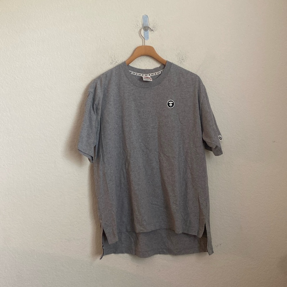 Bape Grey basic Crewneck Tshirt Size m